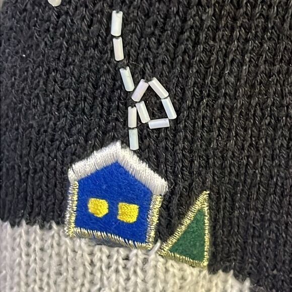 Bobbie Brooks Women’s V-neck Christmas Beading Embroidery Sleeveless Vest-L - Picture 8 of 16